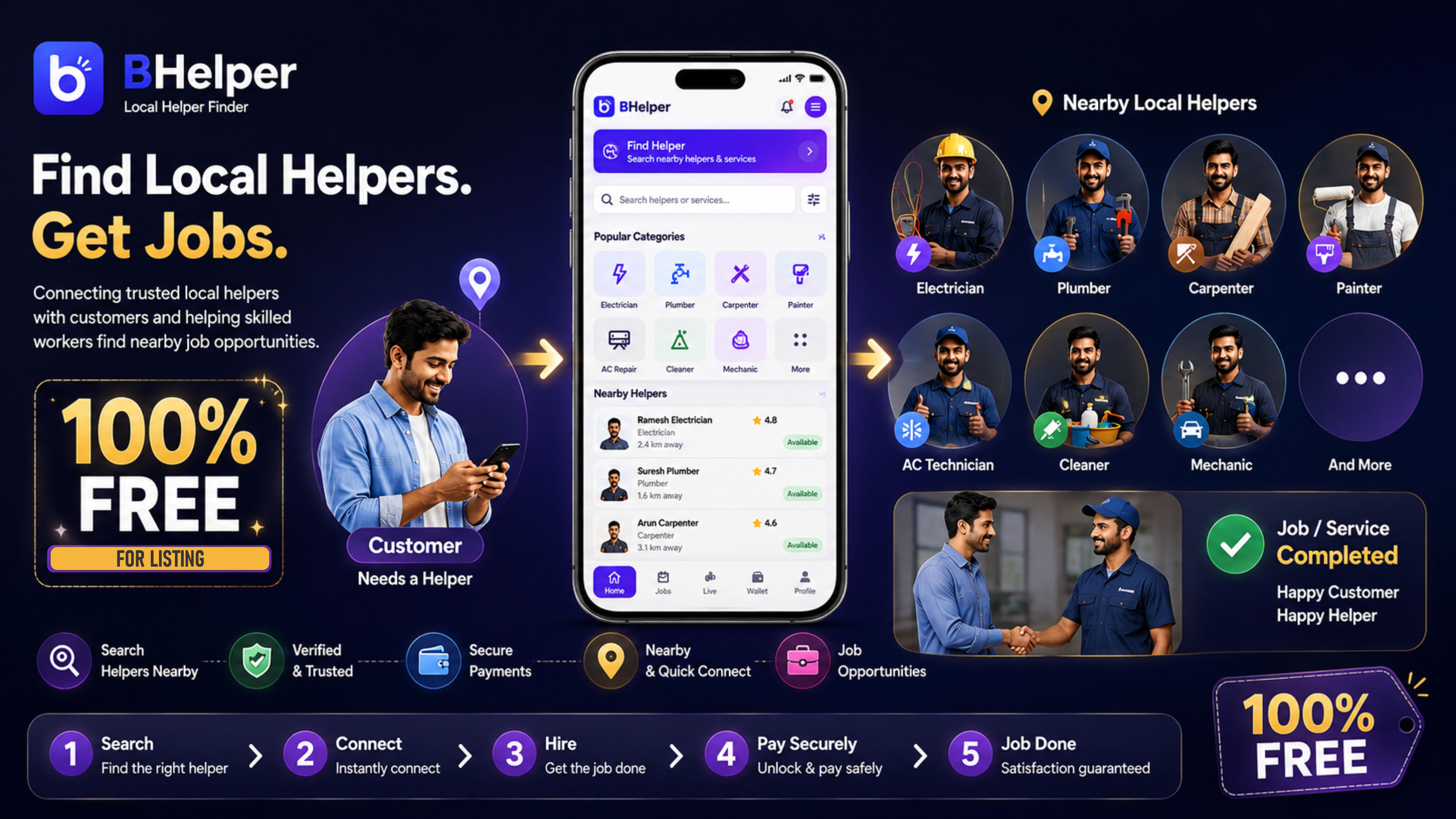 Find Local Helpers & Get Jobs - BHelper